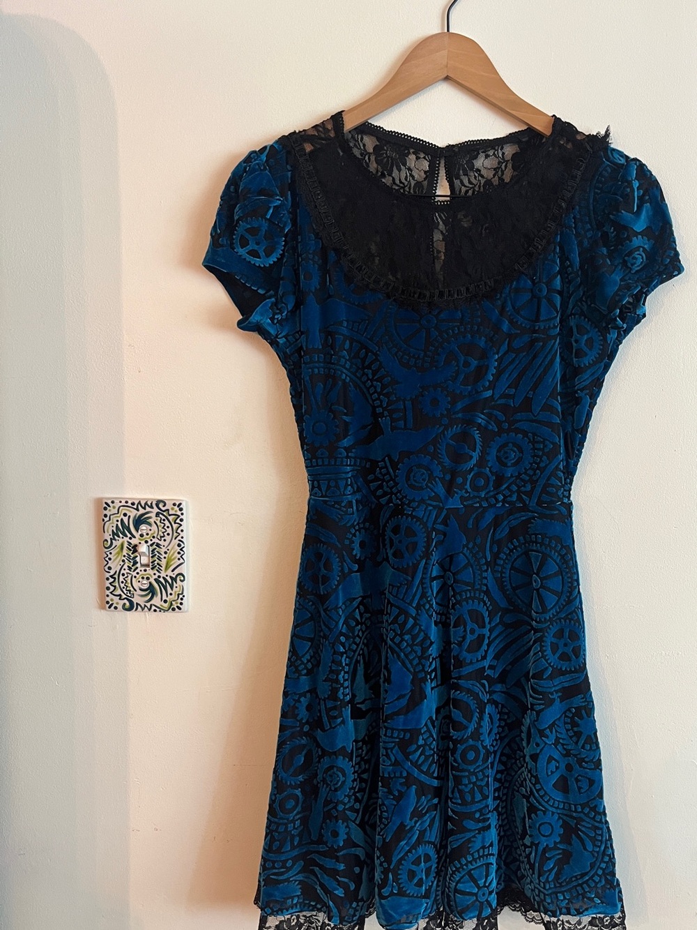 Hot Topic Miss Peregrines Home For Peculiar Children Velvet Burnout Dress